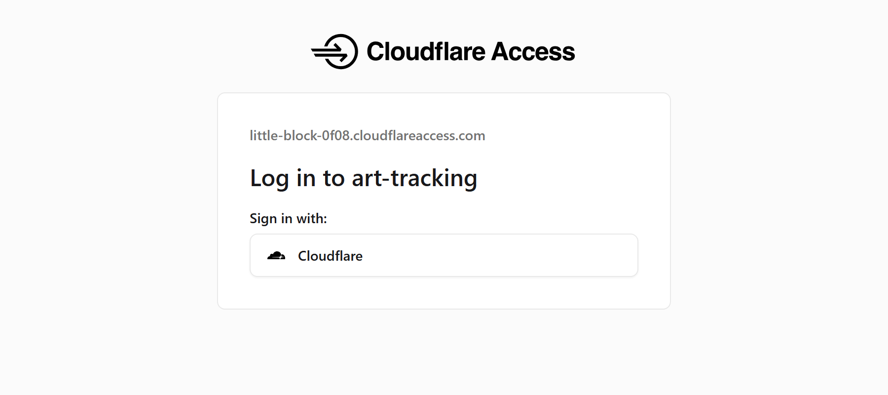 Cloudflare Access 登入頁，只有 One-time PIN 一種方式